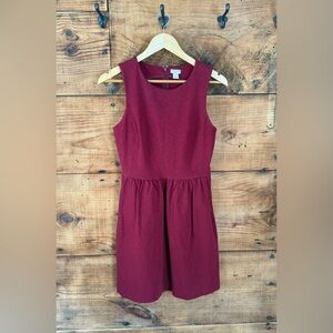 JCrew Burgundy Knit Dress w/ Pockets - Size Small